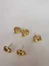 Factory direct sales of wrought iron pressed earrings, pendants, rough accessories, jewelry accessories, hot sales, Internet celebrity bestsellers, Korean version silver needle color-preserving earrings, stud base, 🌸 details Picture